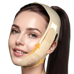 Reusable V Line Silicone Face Strap, Soft Silicone Chin Strap for Women 23-27 Inches(Skin color)