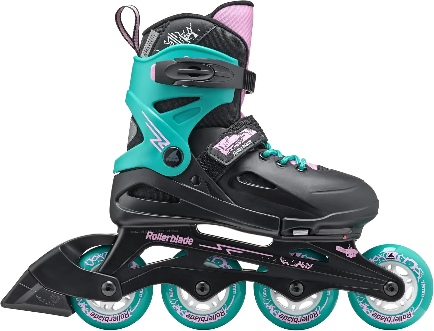 Rollerblade Fury Junior Adjustable Fitness Inline Skate