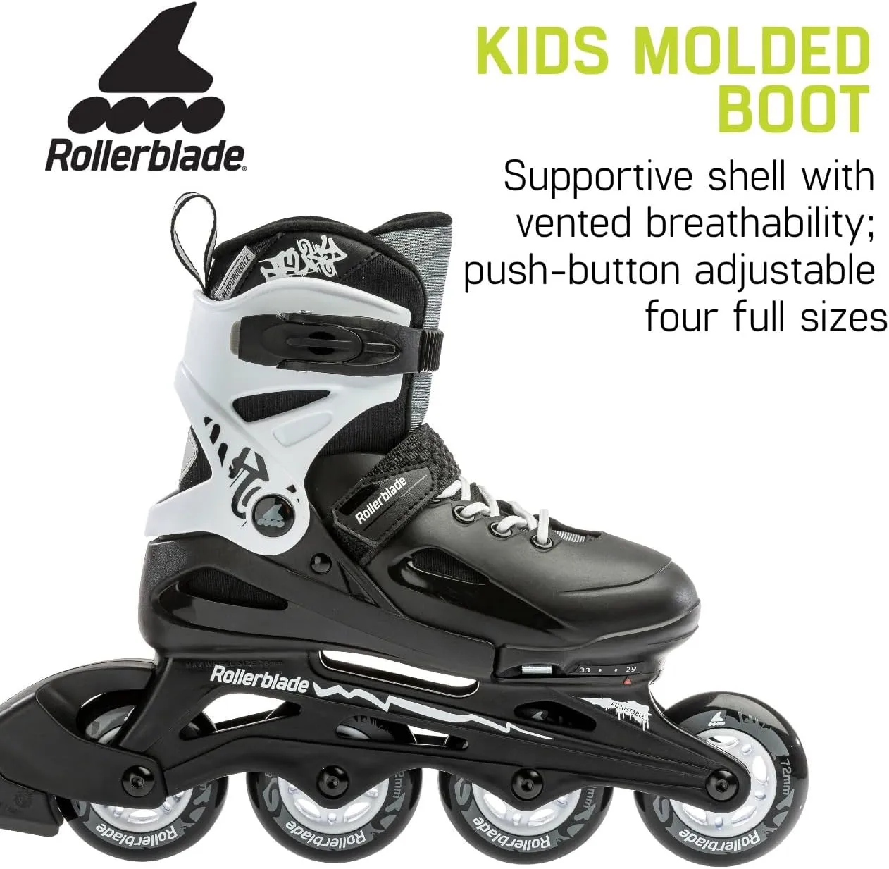 Rollerblade Fury Junior Adjustable Fitness Inline Skate