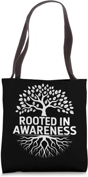 Rooted in Awareness Tree Design Tote Bag