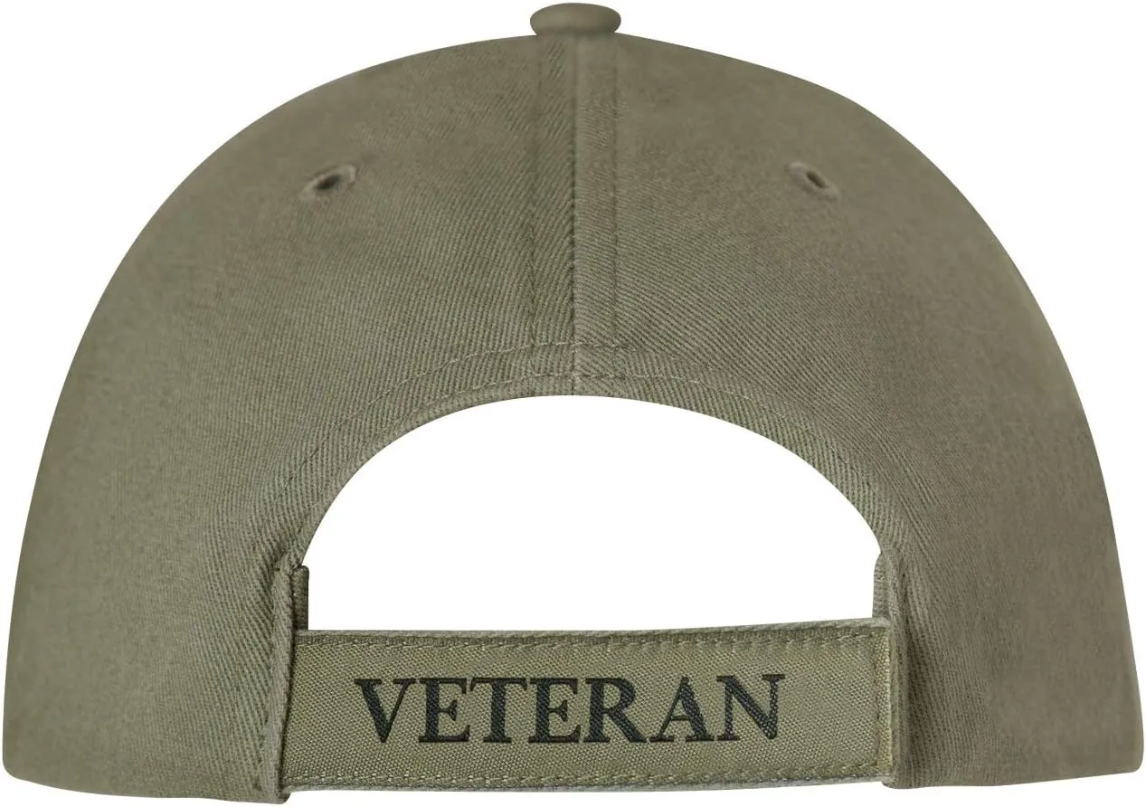 Rothco Vintage Veteran Low Profile Cap - Baseball Cap with Veteran Text and Adjustable Back