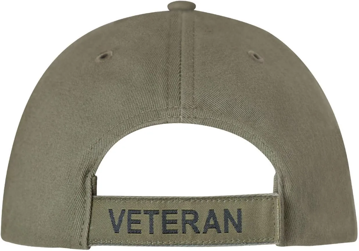 Rothco Vintage Veteran Low Profile Cap - Baseball Cap with Veteran Text and Adjustable Back