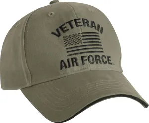 Rothco Vintage Veteran Low Profile Cap - Baseball Cap with Veteran Text and Adjustable Back