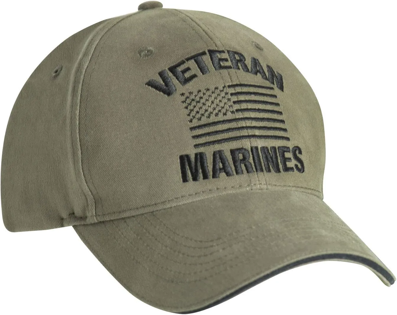 Rothco Vintage Veteran Low Profile Cap - Baseball Cap with Veteran Text and Adjustable Back