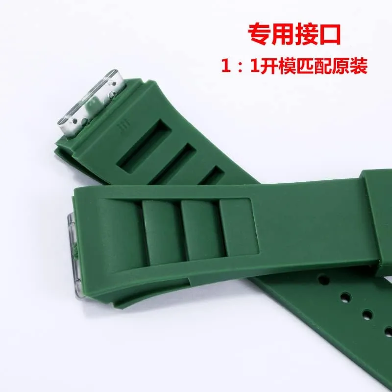 Rubber silicone watch strap for RICHARD MILLE RM011 series Silicone Tape accessories men's watch strap 25-20mm