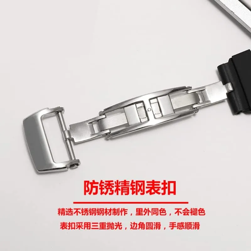 Rubber silicone watch strap for RICHARD MILLE RM011 series Silicone Tape accessories men's watch strap 25-20mm