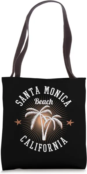 Santa Monica, California, s Retro, Vintage, Surf Tote Bag