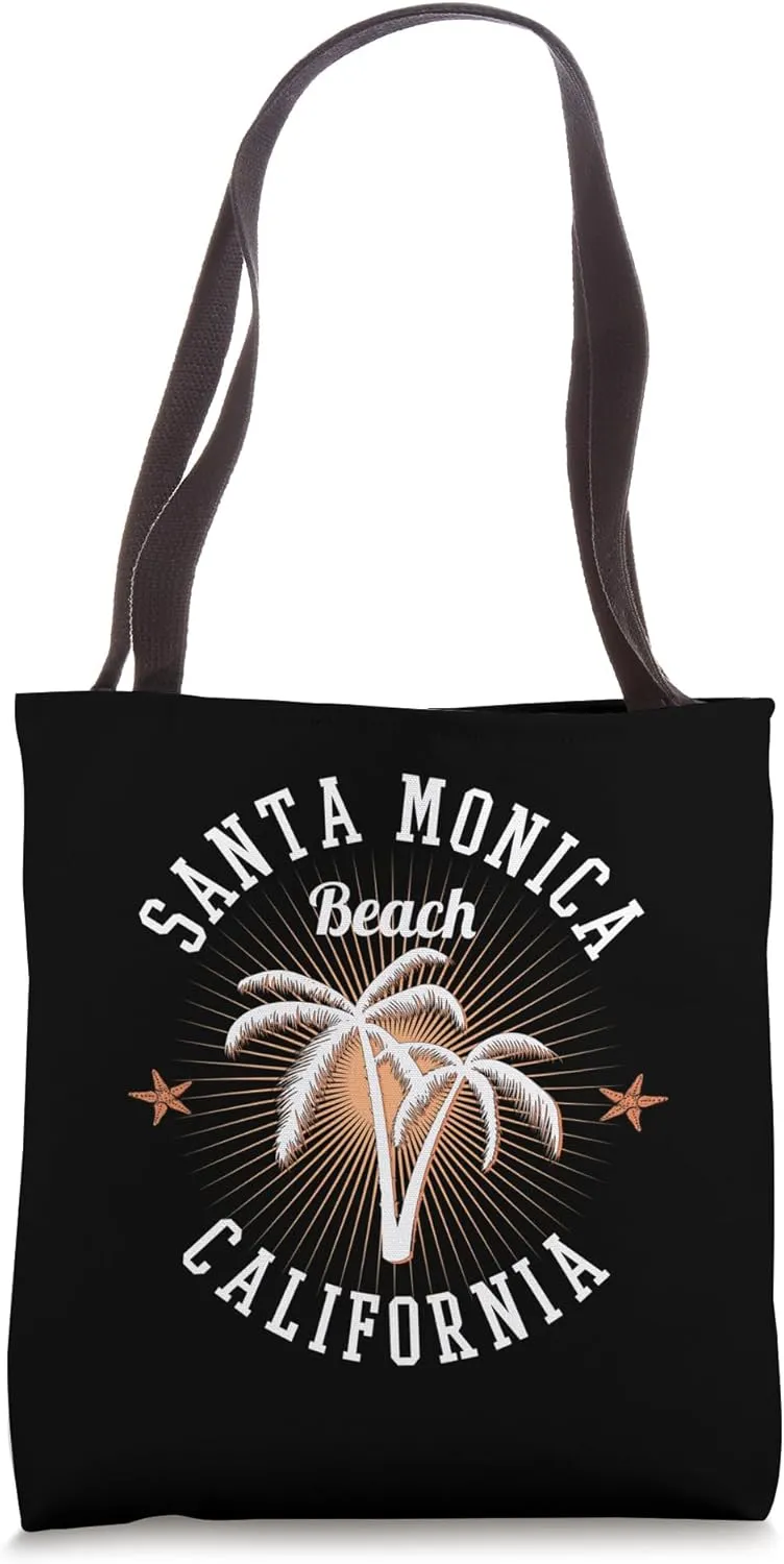 Santa Monica, California, s Retro, Vintage, Surf Tote Bag
