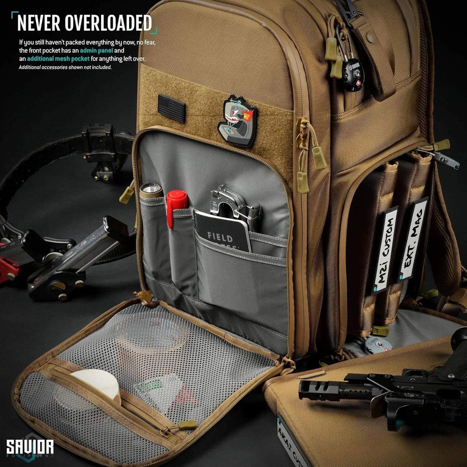 Savior Equipment Pro SEMA Tactical Backpack Competition Shooter 3 Pistol Sleeve