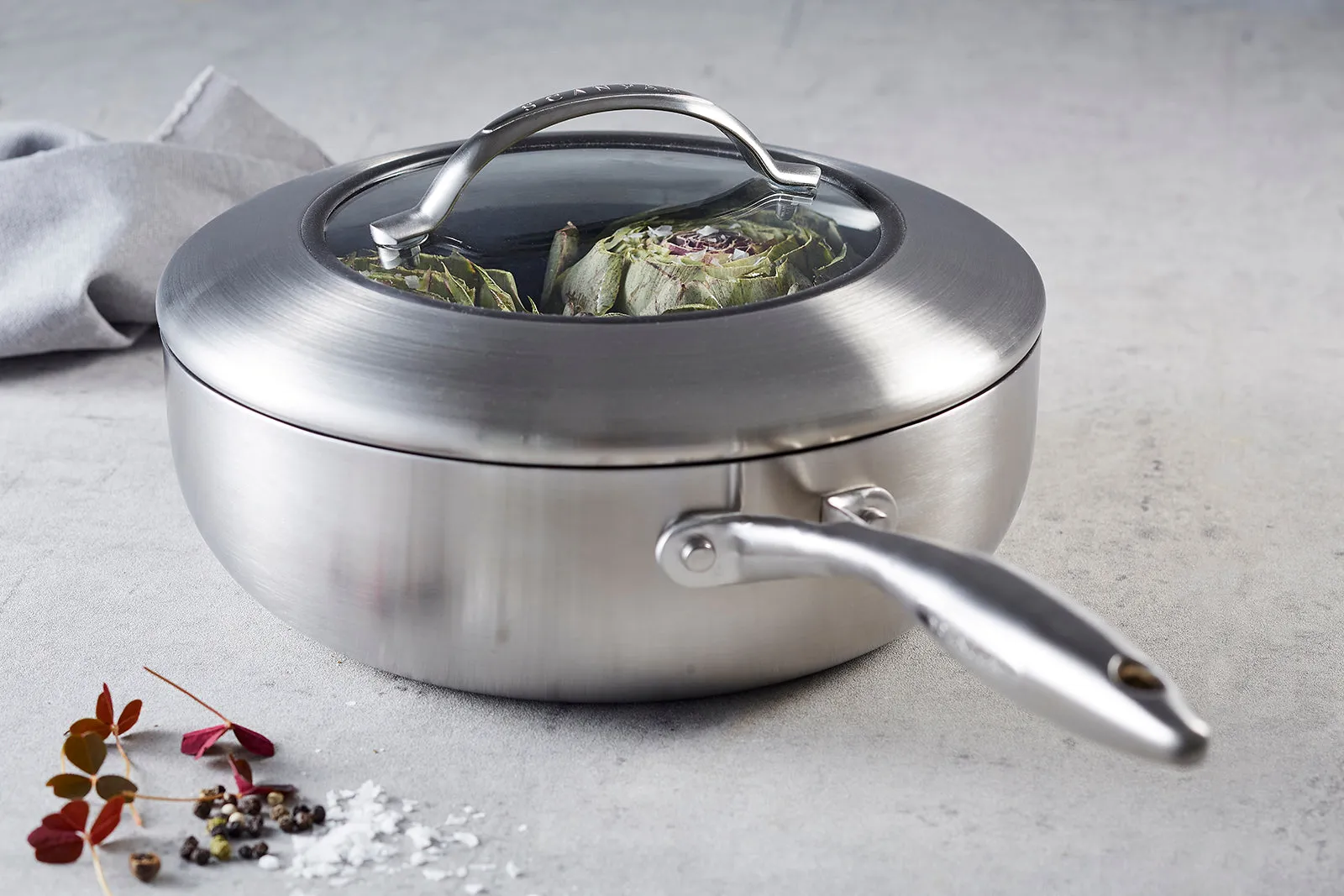 Scanpan CTX 4 Quart Deep Saute Pan With Lid, 10.25 Inch