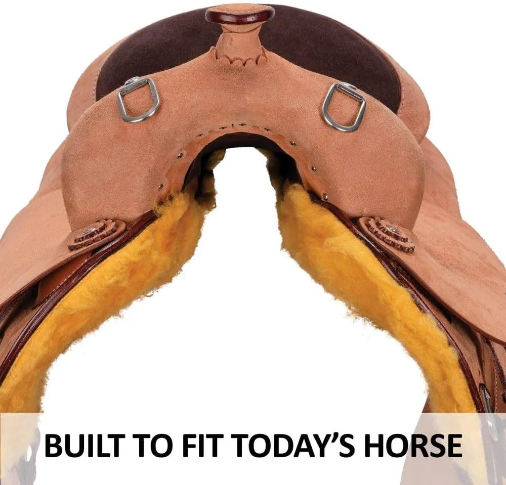 Schneiders Work and Trail II Western Saddle | Lightweight Fiberglass Tree | Roughout Design | Padded Seat | Heavy-Duty Hardware