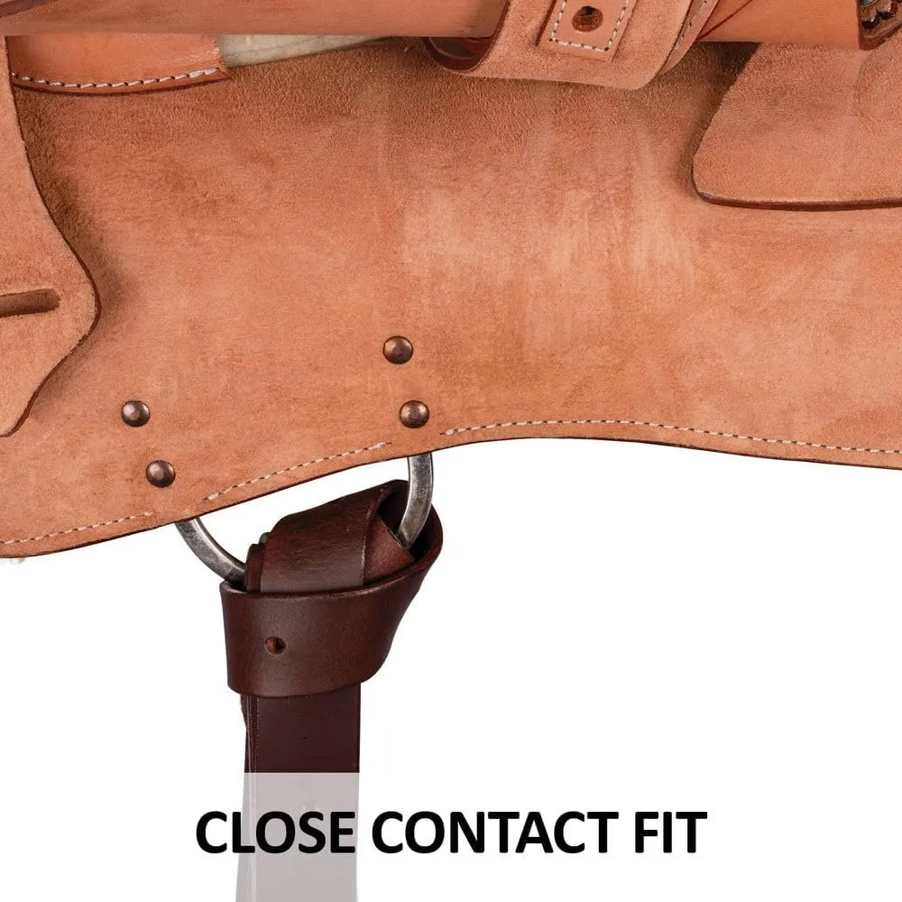 Schneiders Work and Trail II Western Saddle | Lightweight Fiberglass Tree | Roughout Design | Padded Seat | Heavy-Duty Hardware