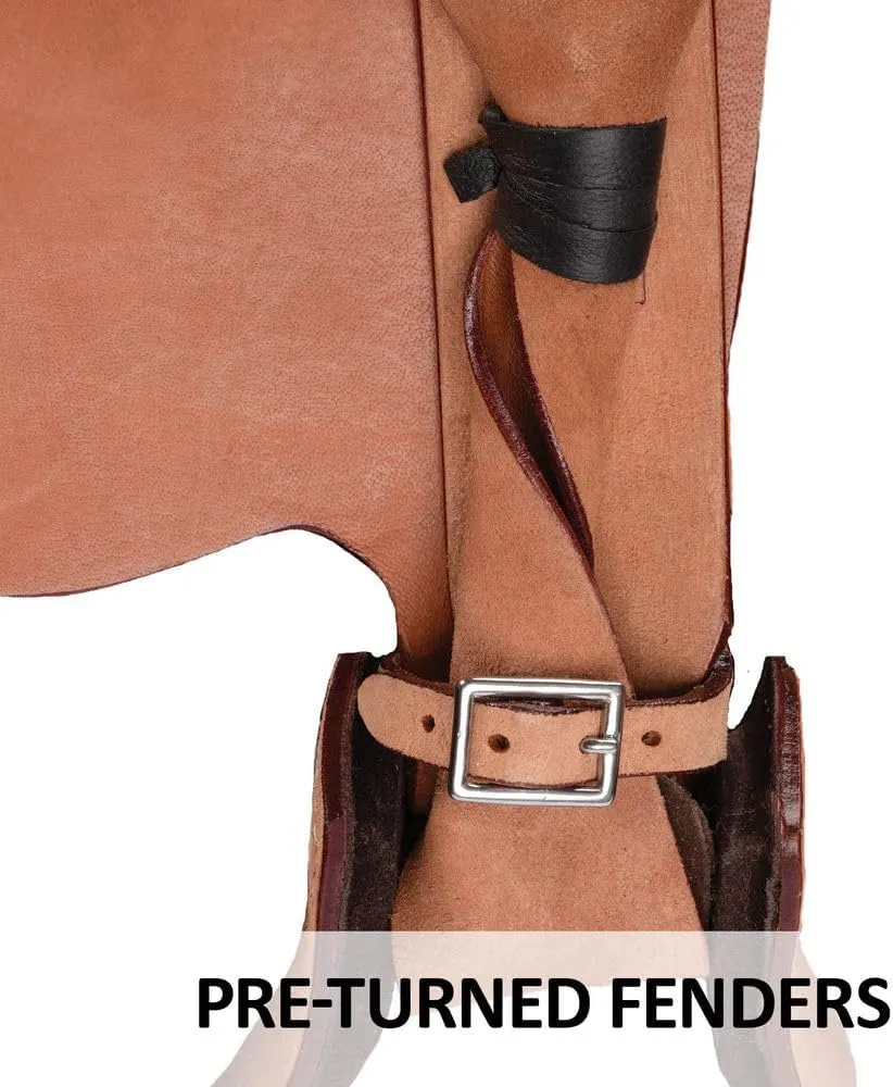 Schneiders Work and Trail II Western Saddle | Lightweight Fiberglass Tree | Roughout Design | Padded Seat | Heavy-Duty Hardware