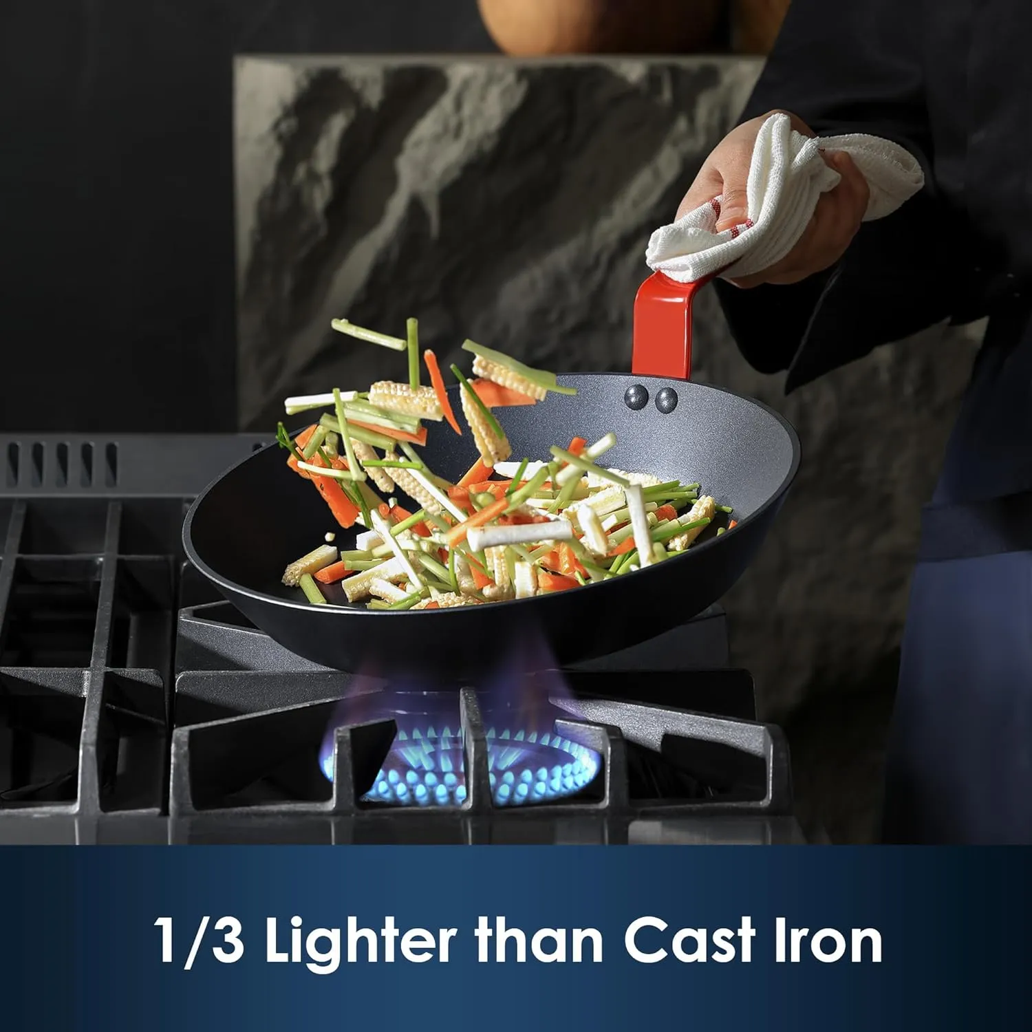 SENSARTE Nonstick Frying Pan Set 2-Piece, Oven Safe Skillets with Swiss Coating, Induction Compatible Chef Pan Set, Dishwasher Safe Cooking Pans, Anodized Frying Pans, PFOA Free, 8 and 10 Inch