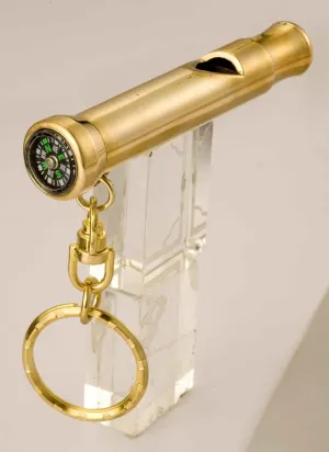 Set of Two Whistle & Compass Keychains