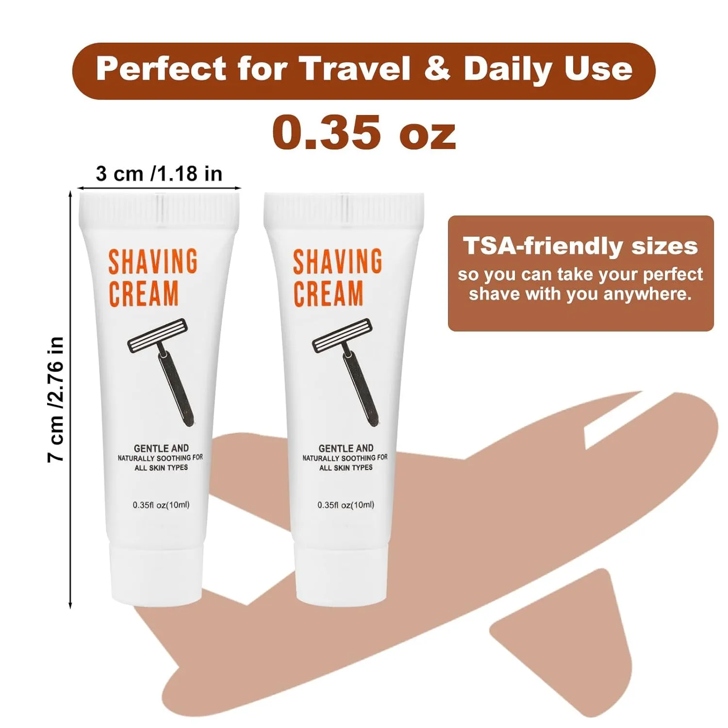 Shaving Cream Bulk Travel 10ml/0.35fl oz,Disposable Shaving Cream in Bulk Travel Shave Cream for Hotel Homeless300