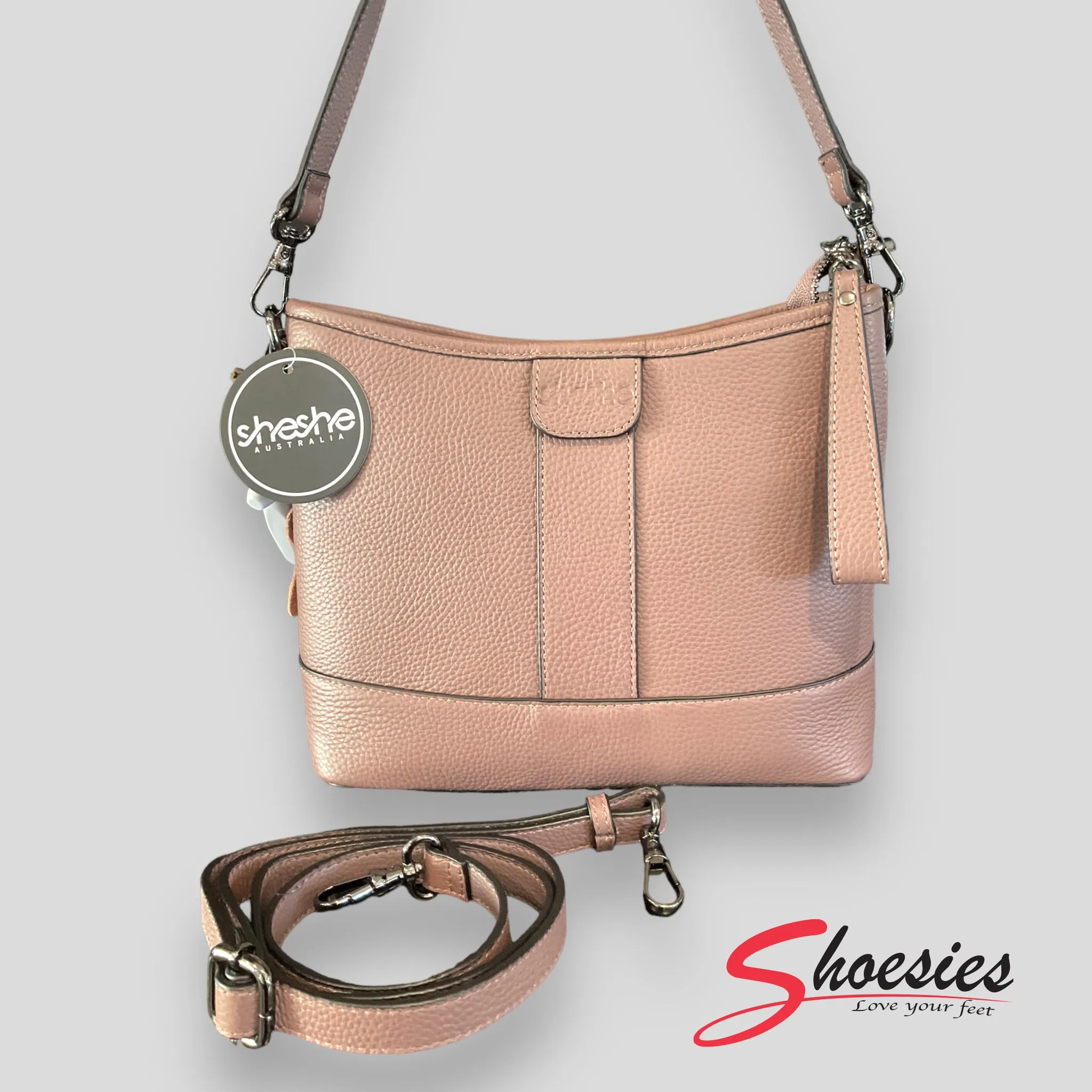 sheshe Australia Margarita Leather shoulder Bag - soft purple