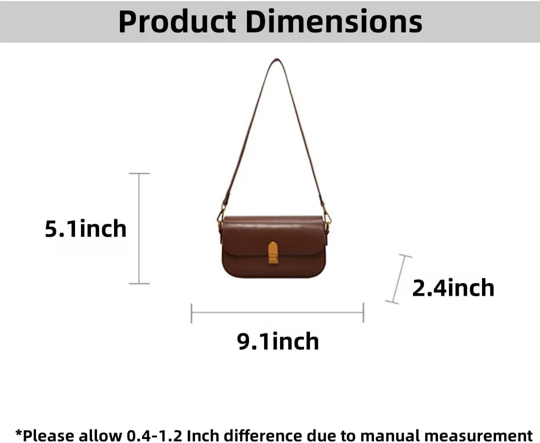 Shoulder Bag for Women -Minimalist Small Square Handbag, Underarm Carry, Adjustable Strap, Multiple Colors