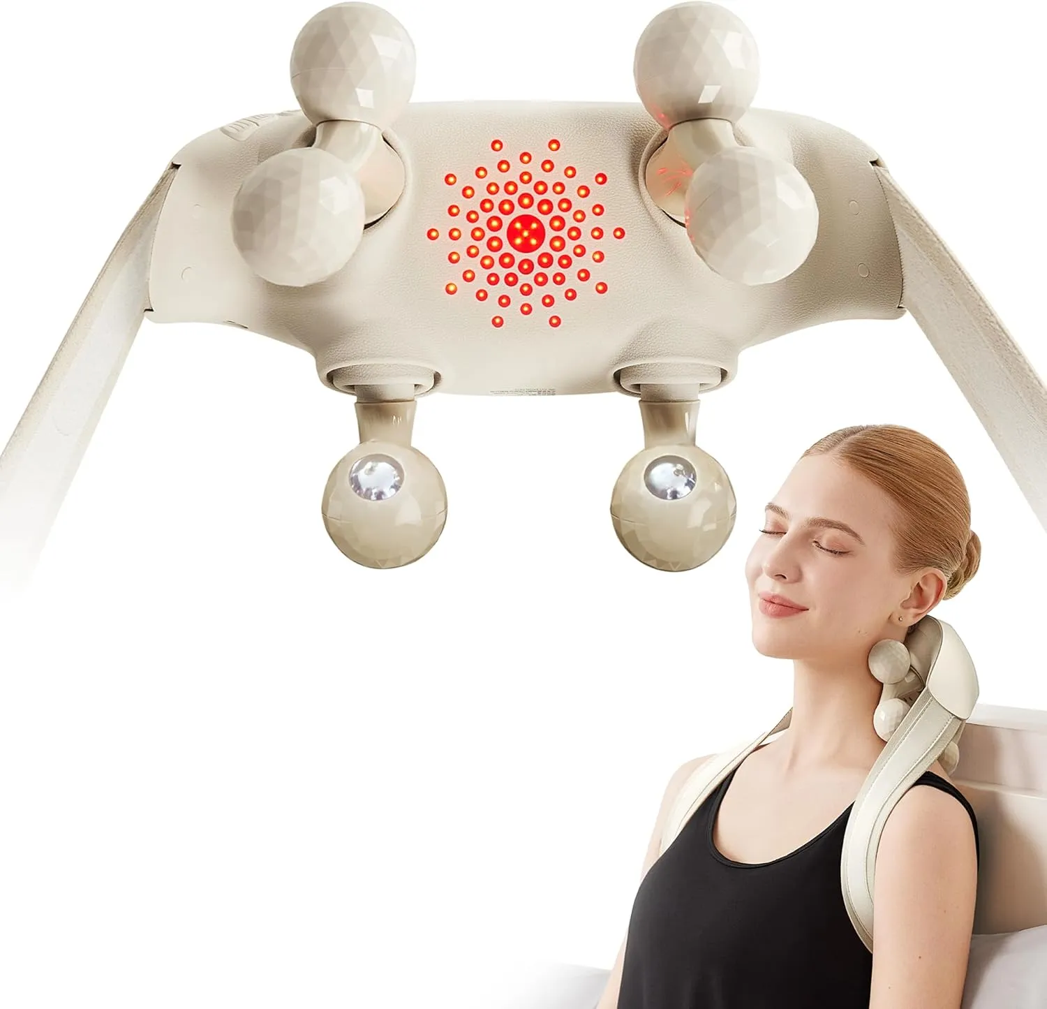 SKG Neck Massager for Pain Relief Deep Tissue, 6D Kneading Cordless Shiatsu Neck and Shoulder Massager with Heat Electric Massage Father Day Gift Ideas, H7 Ultra