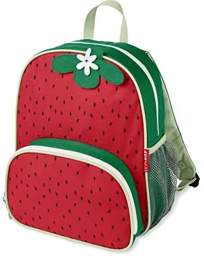 Skip Hop Sparks Kid's Back to School Set with Backpack, Bento Box, and Straw Bottle, Pre-School Ages 3-4, Strawberry