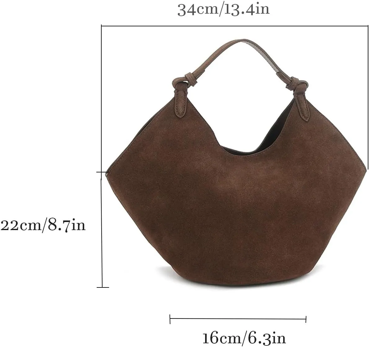 Small Classic Suede Leather Shoulder Bags Purse for Women,Fashion designer Tote Handbags, for travel, shopping, parties.