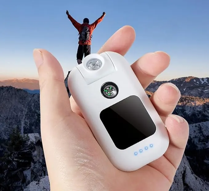 Small Compact Flashlight, Portable, Battery Powered, Black, 180-degree Adjustable Beam Angle, Emergency Charging, Perfect for Camping, Hiking, Biking