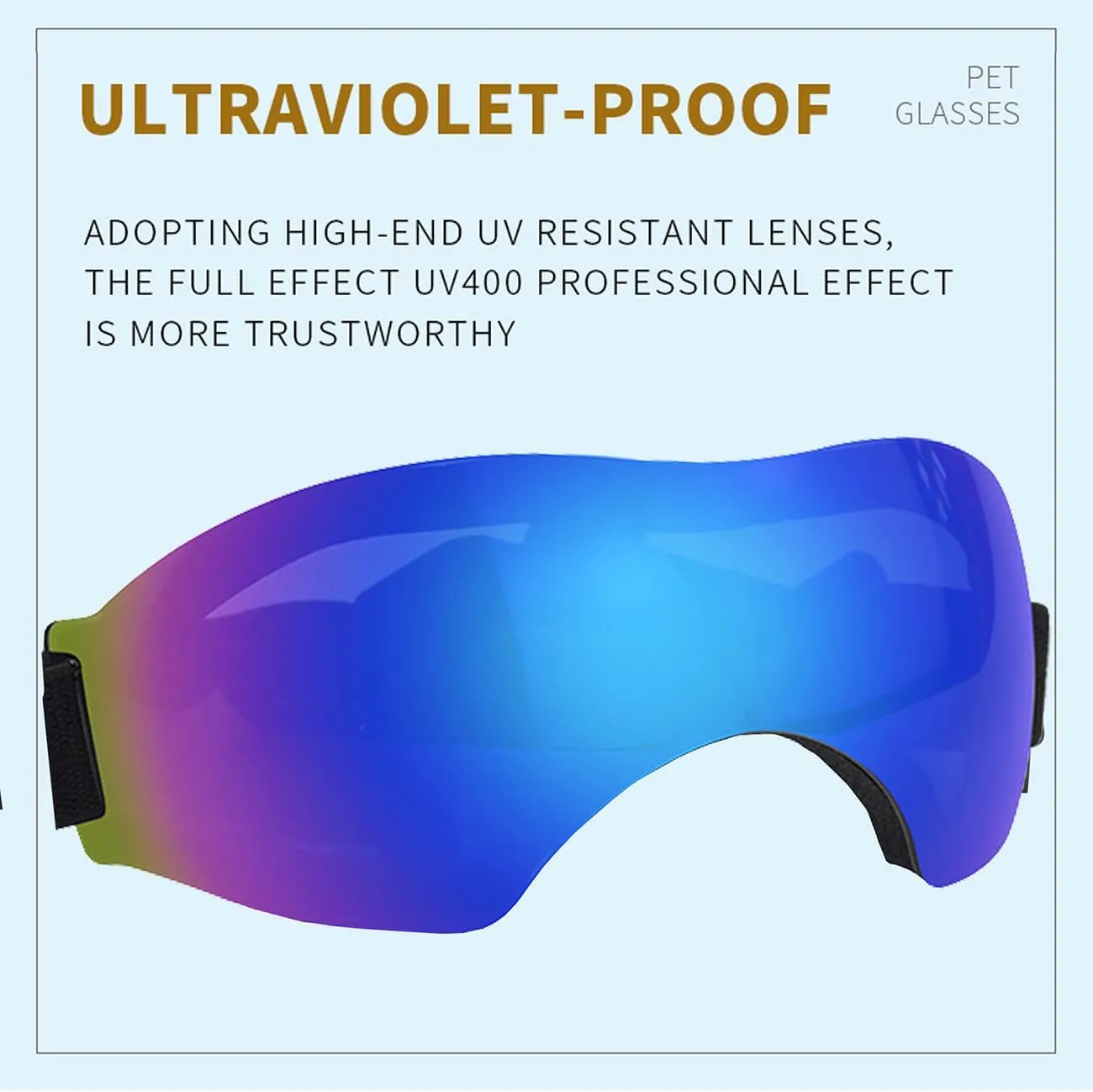 Small Dog Sunglasses, Dog Goggles with Adjustable Strap, UV Protection, Winproof, Snowproof