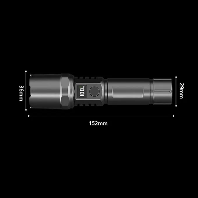 Small Flashlights Power Display,Powerful Flashlights,Camping Flashlight,Flashlight Battery Powered with and Zoomble,Portable Handheld Flash Light for Home, Camping, Emergencies