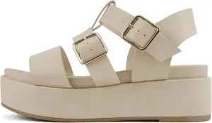 Soda “STELLAR” ~ Women Flatform Multi Strap Double Buckle Open Toe Ankle Strap Platform Wedge Sandals