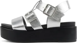 Soda “STELLAR” ~ Women Flatform Multi Strap Double Buckle Open Toe Ankle Strap Platform Wedge Sandals