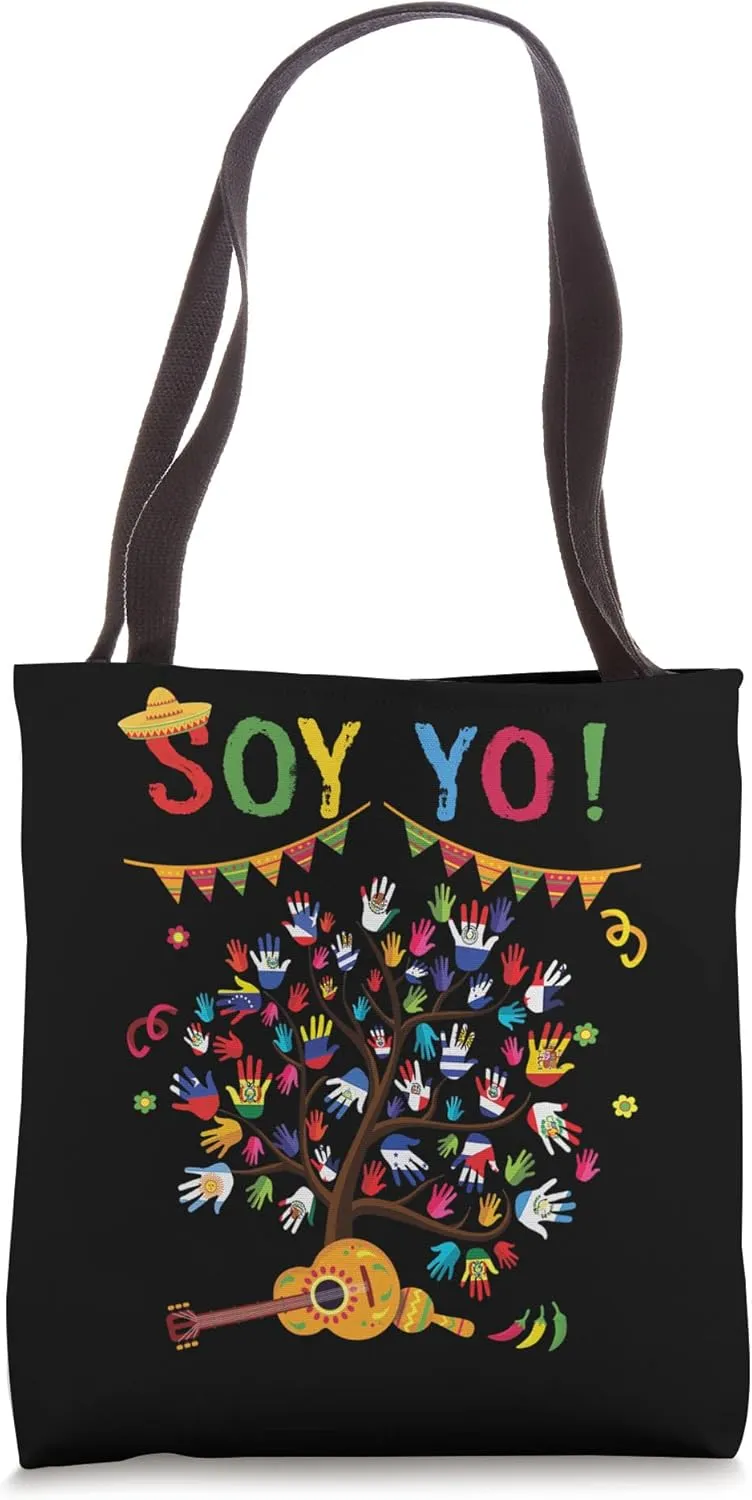 Soy Yo National Hispanic Heritage Month Latin Flags Tree Tote Bag