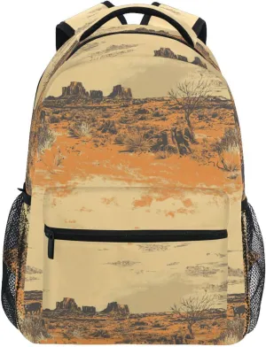 Sport Backpack for Men and Women Fashion Outdoor Backpack with Chest Strap Gift Men & Women Western Cowboy Boots Cow Vast Wilderness