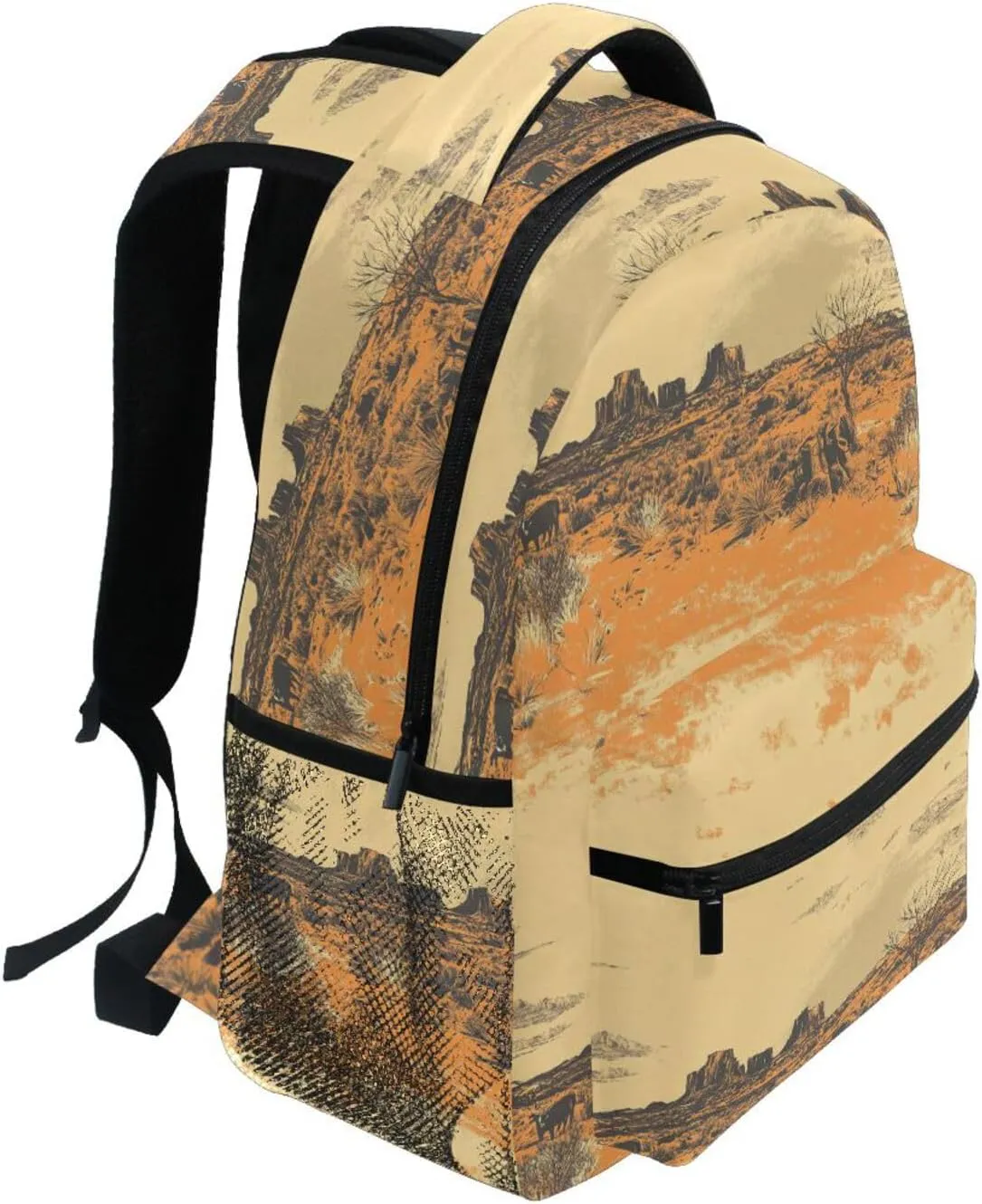 Sport Backpack for Men and Women Fashion Outdoor Backpack with Chest Strap Gift Men & Women Western Cowboy Boots Cow Vast Wilderness