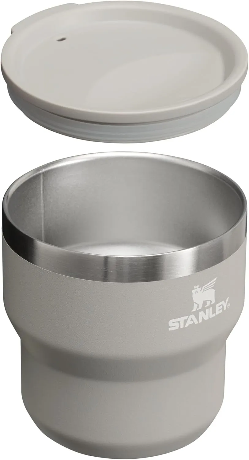 STANLEY Stay-Hot Stacking Camp Cup 10 oz | Press In Drink Through Lid | Cup for Coffee, Tea and Drinks | Insulated Stainless Steel Coffee Mug | BPA-Free