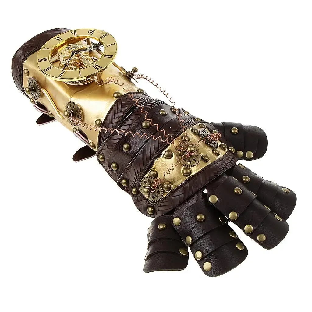 Steampunk Leather Arm Band Cuff Vintage Fancy Dress Costume