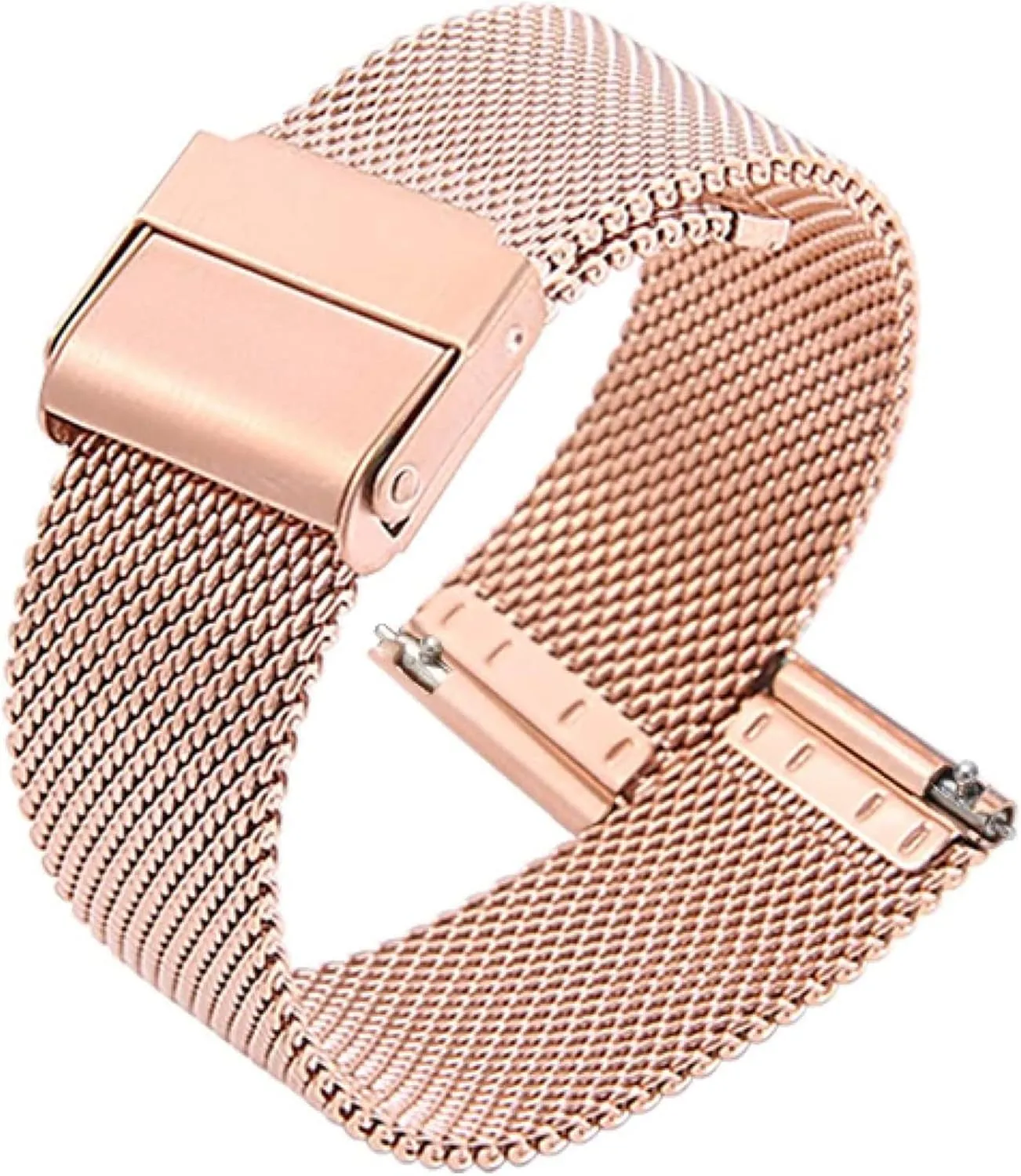 Strap Replacement Stainless Steel Band Strap Compatible Women Men Universal Watch Band Replacement Strap BlackA-16mm