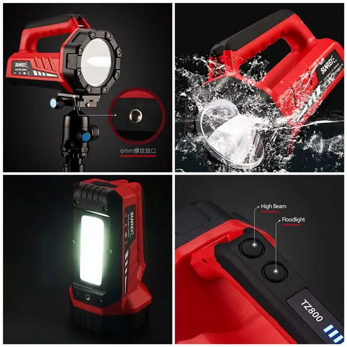 Sunrei TZ800 Long Distance LED   COB Flashlight