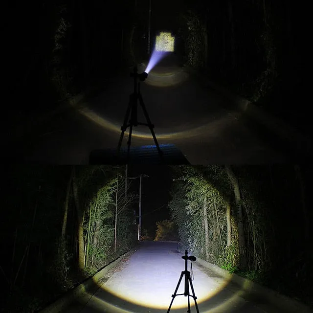 Super bright Rechargeable LED Flashlight With Tail USB Charging Head Zoomable waterproof Torch Portable light 3 Lighting modes Built-in battery