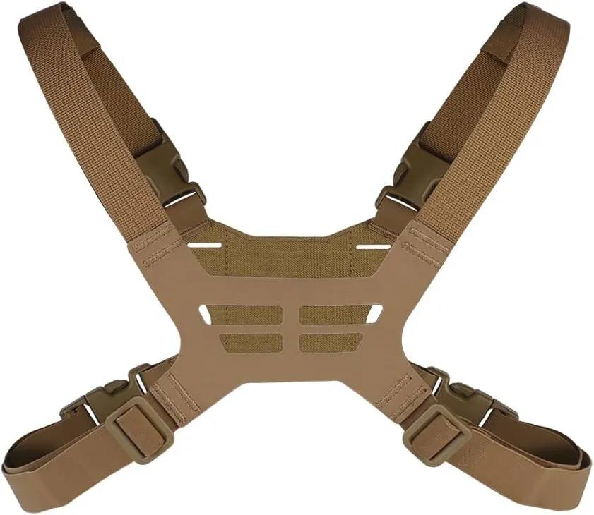 Tactical Chest Phone Mount Strap, Portable Mobile Phone Navigation Holder Fixing Bracket Map Case Strap Accessory