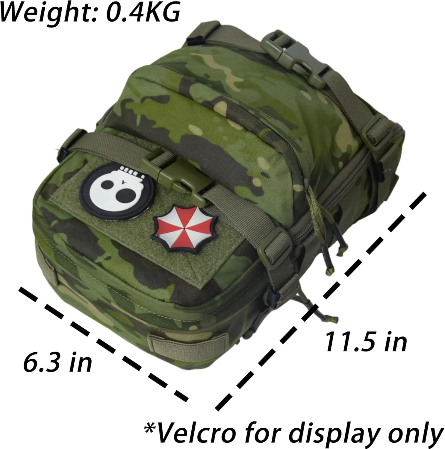 Tactical Hydration Backpack for 2L Hydration Bladder, Lightweight Hydration Backpack MOLLE Water Carrier for 2L Hydration Bladder Reservoir Pack for Hiking Biking Running Climbing