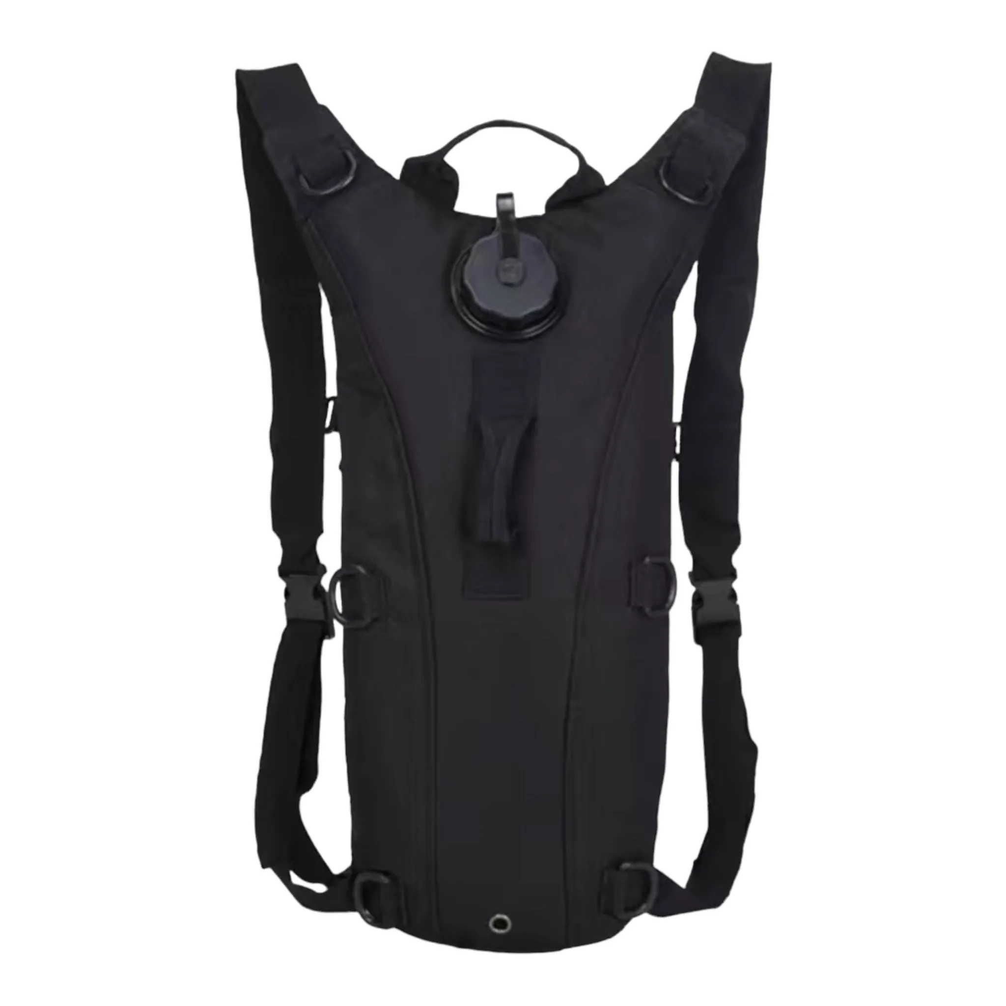 Tactical Hydration Backpack with 2.5L Water Bladder - Black