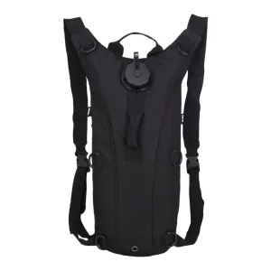 Tactical Hydration Backpack with 2.5L Water Bladder - Black
