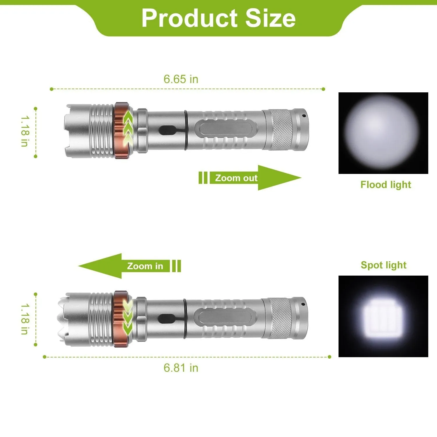 Tactical Military LED Flashlight