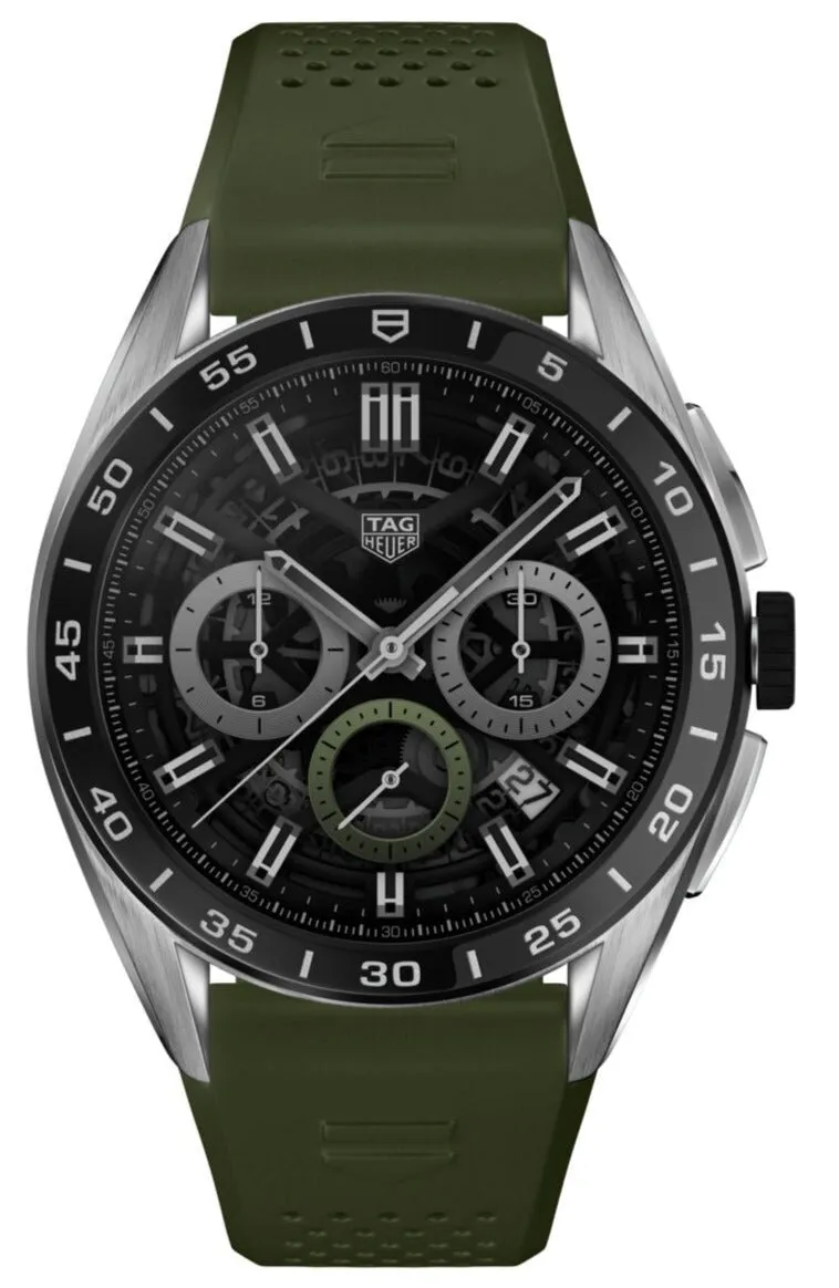 TAG Heuer Watch Connected Calibre E4 45 Khaki Rubber