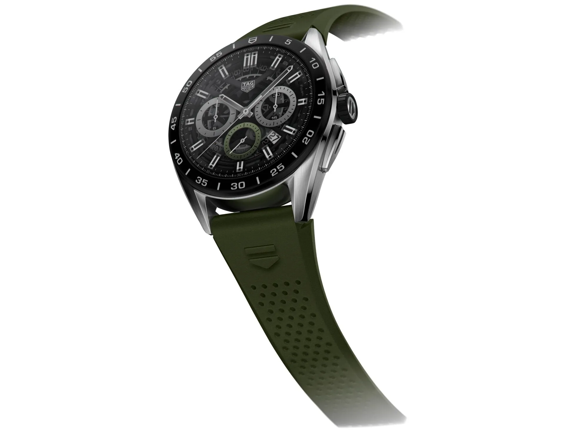 TAG Heuer Watch Connected Calibre E4 45 Khaki Rubber