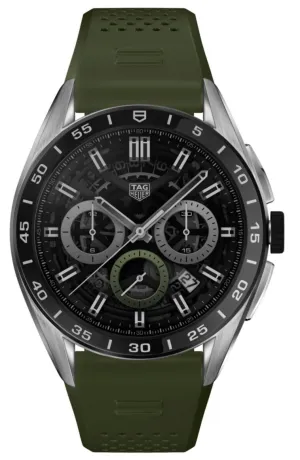 TAG Heuer Watch Connected Calibre E4 45 Khaki Rubber
