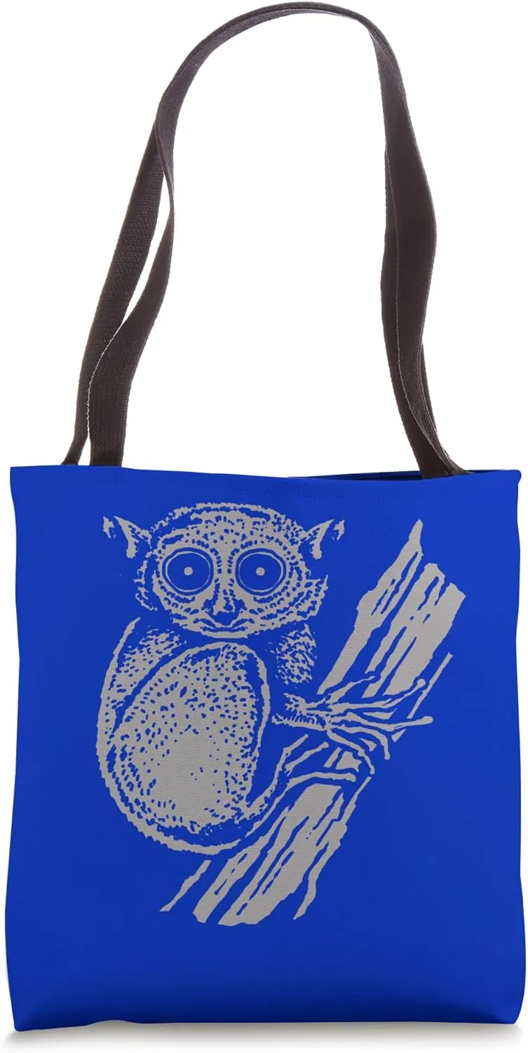 Tarsier in a Tree Cute Primate Design Tote Bag
