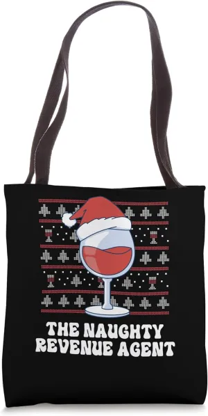 The Naughty Revenue Agent Funny Christmas Tote Bag