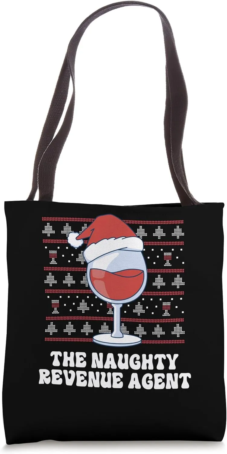 The Naughty Revenue Agent Funny Christmas Tote Bag