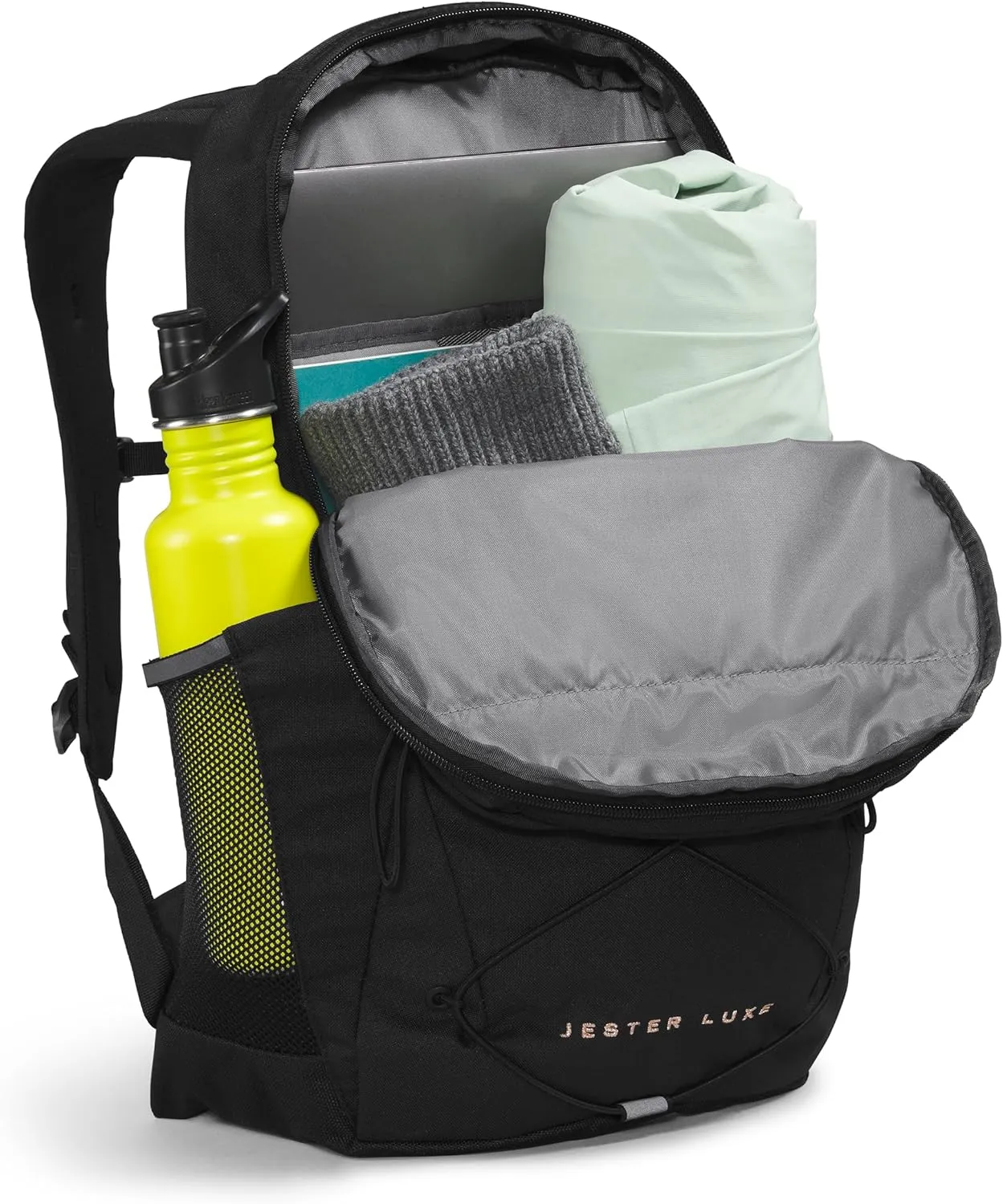 THE NORTH FACE Women's Every Day Jester Laptop Backpack, TNF Black/Burnt Coral Metallic, One Size